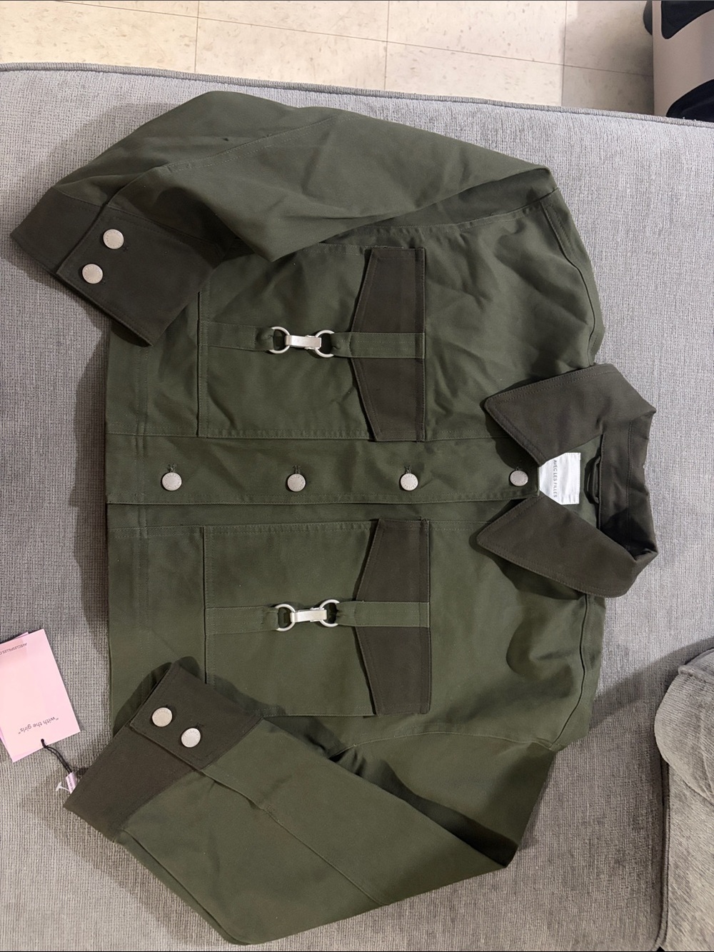 Avec Les Filles Olive Green Utility Jacket